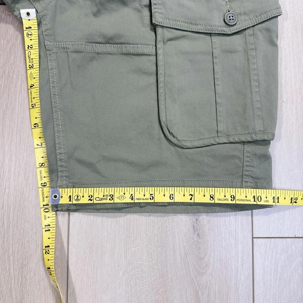 Dunnes Stores Men's Cargo Shorts Khaki Green 36 Stretch Utility Pockets NWT‎